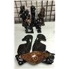 Image 1 : Large group of assorted carved wood collectibles & decorative pieces