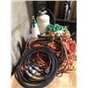 Image 3 : Group of assorted yard & garden items - pump sprayer/ sprinklers/ garden hose & 7 assorted extension