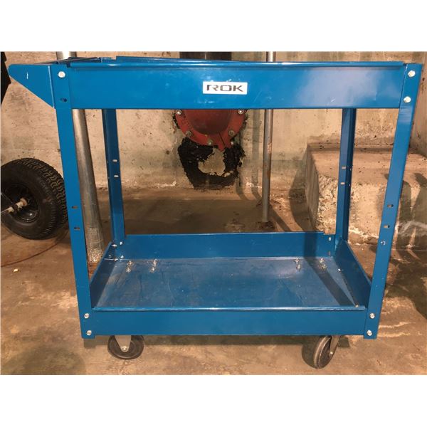 ROK 4 wheel rolling metal work cart