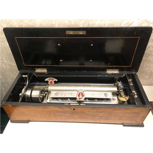 1870's -1910's beautiful elaborate large double motor music box - excellent operation/condition (app