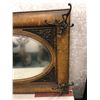 Image 3 : Antique oak mirrored back wall mount coat hanger 43in across x 29 1/2in wide