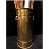 Image 2 : Double handed vintage brass bucket filled w/ assorted antique split cane fishing rods FOR PARTS OR R