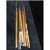 Image 3 : Double handed vintage brass bucket filled w/ assorted antique split cane fishing rods FOR PARTS OR R