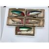 Image 1 : Group of 5 vintage Mac's Squid assorted salmon plugs w/ original boxes