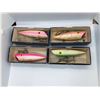 Image 1 : Group of 4 vintage Lucky Louie by Bill Minser assorted salmon plugs w/ original boxes