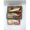Image 1 : Group of 3 vintage Lucky Louie by Bill Minser assorted salmon plugs w/ original boxes
