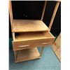 Image 2 : Wooden shelf unit w/ center drawer