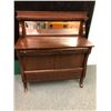 Image 1 : Antique mirrored back oak side board buffet