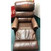 Image 2 : Brown leather recliner from the love show
