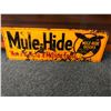 Image 1 : Vintage Mule-Hide Roofs metal advertisement sign approx. 24in x 8in
