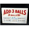 Image 1 : Vintage wooden carnival sign - Add 3 Balls 10¢ approx. 23in x 14in