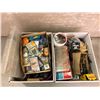 Image 1 : Two boxes of assorted fishing related items
