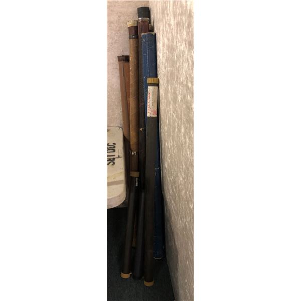 Group of 12 fishing rod cases - assorted sizes