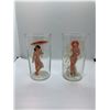 Image 1 : Thermal decals 1950s/1960s pin up girl glasses - cold water makes the clothing disappear