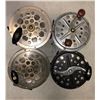 Image 1 : Group of 4 early 1900's center-pin salmon reels