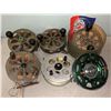 Image 1 : Group of 6 early 1900's center-pin salmon reels