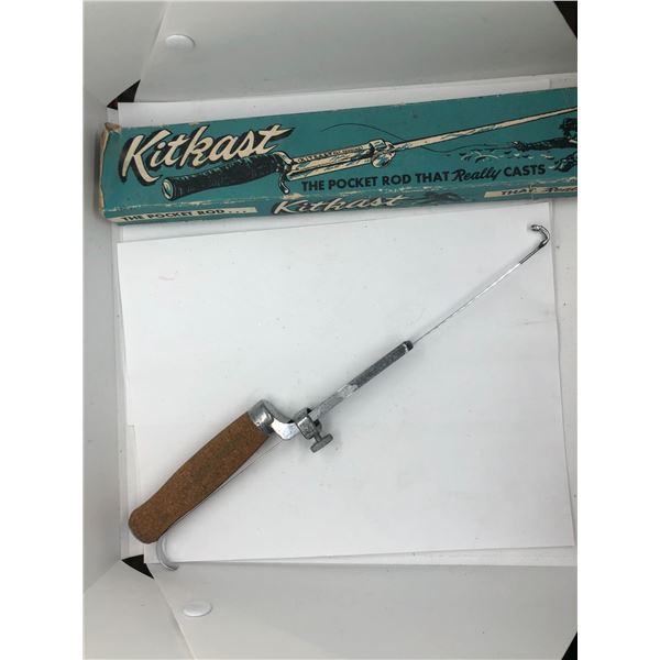 Early 1900's Kitkast the pocket rod that really casts w/ original box