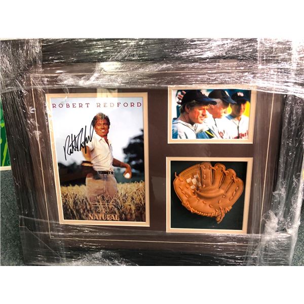 Framed Robert Redford "The Natural" signed collector's piece - comes w/ COA