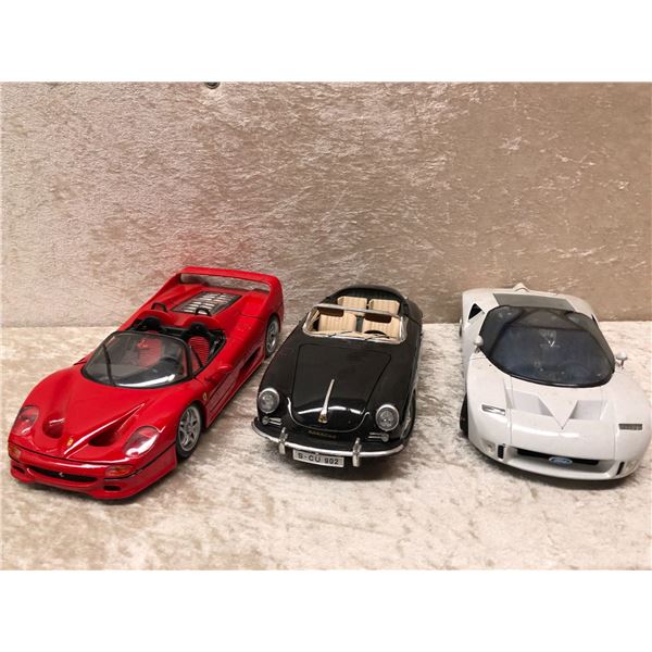 Group of 3 die cast metal exotic cars