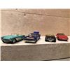 Image 1 : Group of 4 die cast metal classic muscle collector's cars