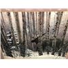 Image 2 : Framed Stephen Lyman Moose in Birch Forest print 44 1/2in x 36 1/2in