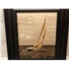 Image 2 : Framed signed sailboat photograph 25in x 29 3/4in