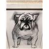 Image 2 : Framed original charcoal etching bulldog portrait 20in x 24 1/2in