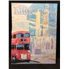 Image 2 : Large oil on canvas transfer print London Big Ben & Double Decker Bus