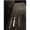 Image 2 : Group of 3 assorted spinning rods - good usable rods (stand not included)