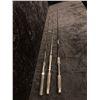Image 1 : Group of 3 assorted spinning rods - good usable rods (wood stand not included)