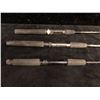 Image 3 : Group of 3 assorted spinning rods - good usable rods (wood stand not included)
