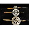 Image 1 : Group of 3 early 1900's steel fishing rods w/ reels