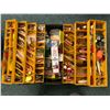 Image 2 : Old Pal Woodstream Mark VII tackle box filled w/ assorted tackle (mostly fresh water lakes & river)