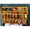 Image 3 : Old Pal Woodstream Mark VII tackle box filled w/ assorted tackle (mostly fresh water lakes & river)