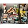 Image 2 : Two boxes of assorted salmon fishing lures - salmon plugs/ apex/ minnows etc.