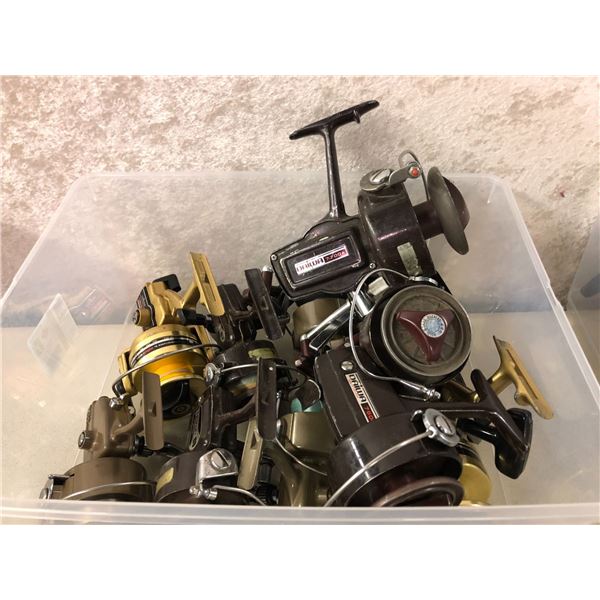 Box of 11 assorted Daiwa spinning reels