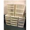 Image 1 : Group of 5 small plastic storage drawer units