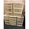 Image 2 : Group of 5 small plastic storage drawer units