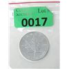 Image 1 : 1 Oz .9999 Fine Silver 2012 Canada Maple Leaf Coin