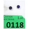 Image 1 : New Sterling Silver Amethyst Stud Earrings