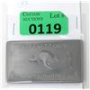 Image 1 : 1 Oz. Australian .999 Titanium Kangaroo Bar