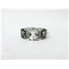 Image 1 : Green Amethyst, Topaz & Diamond Ring