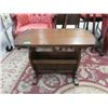 Image 1 : Vintage Oak Magazine Rack / End Table