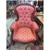 Image 1 : Vintage Arm Chair with Button Tufting