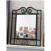 Image 1 : Black Metal Framed Wall Mirror
