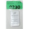 Image 1 : 1 Oz. Asahi Refining .999 Silver Bar