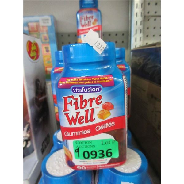 9 Bottles of 90 Fibre Well Gummies