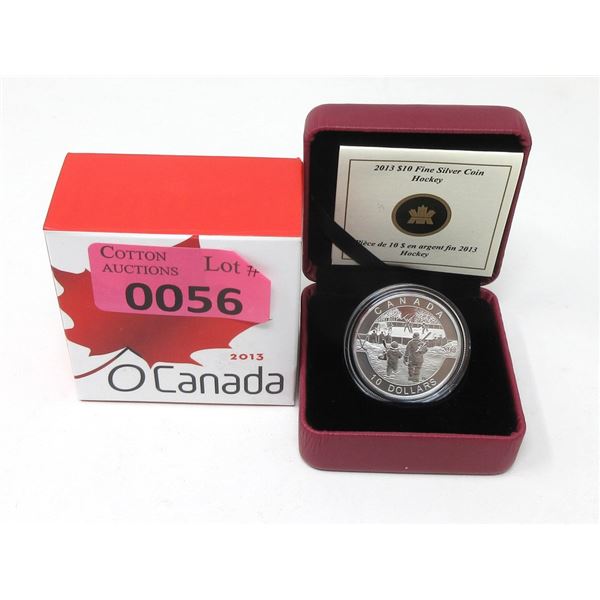 2013 Canada .9999 Silver $10 Coin "Hockey"