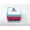 Image 2 : Amethyst & Diamond Sterling Silver Ring