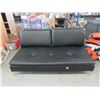 Image 1 : Black Bonded Leather Loveseat
